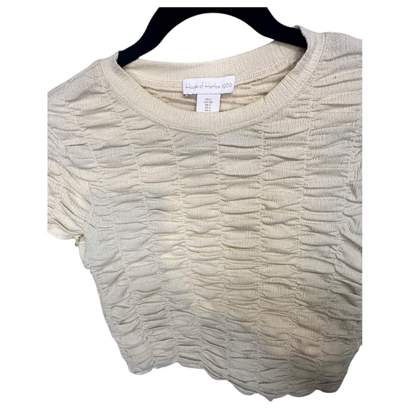 House of Harlow 1960 NWT Cream Ruched Babydoll Boho Fairy Romantic Top, sz S - Picture 6 of 7